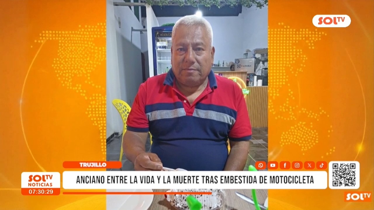 Trujillo: adulto mayor queda grave tras accidente