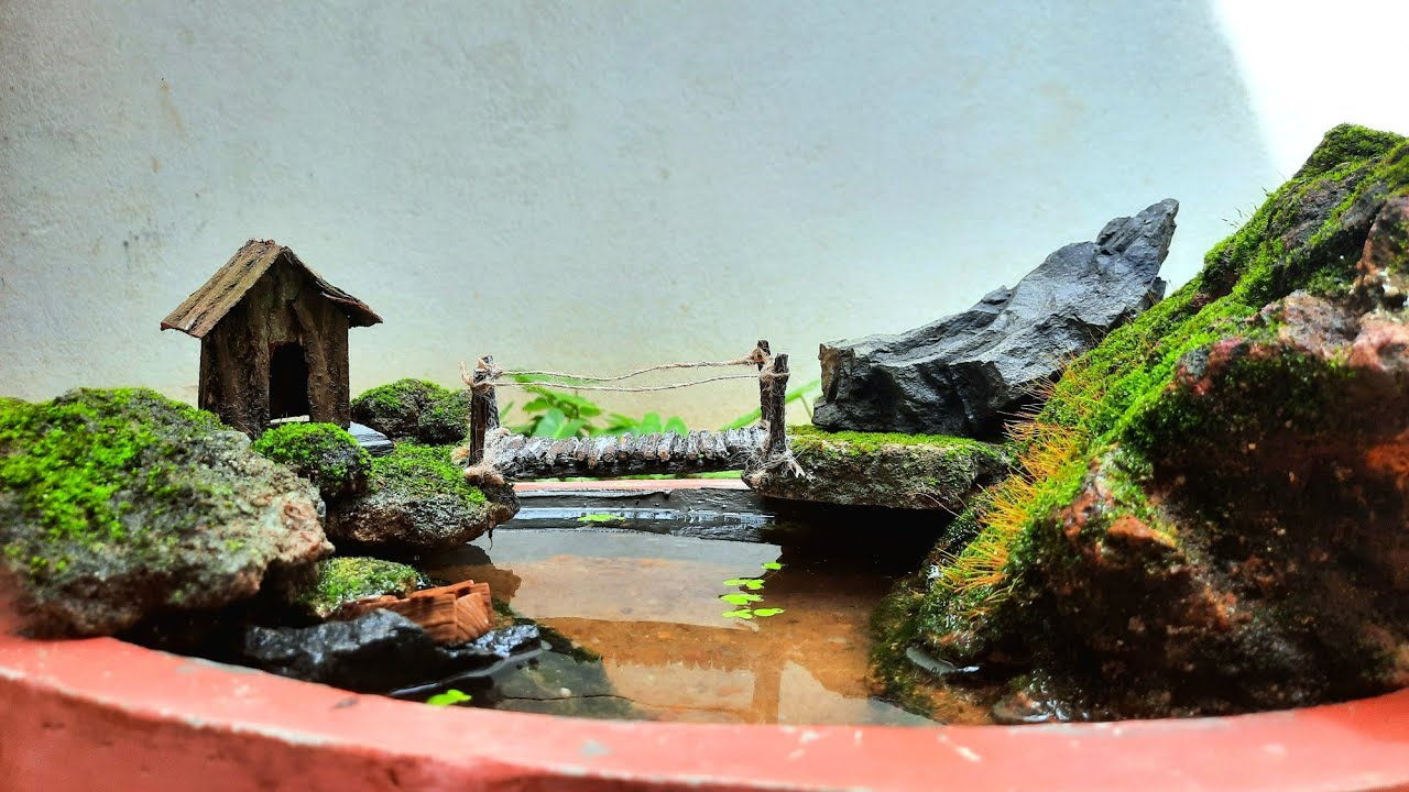Fairy Garden | Miniature Fairy Village with Fish Pond | DIY Mini Pond