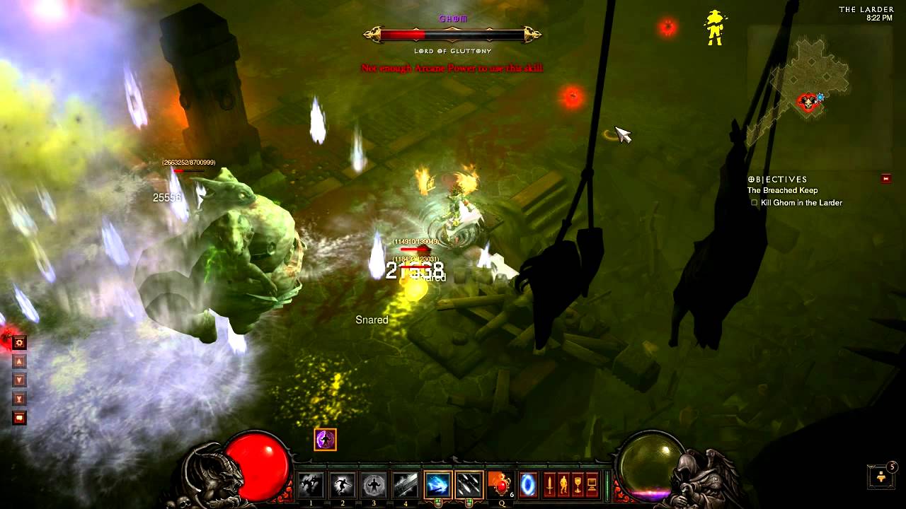 Diablo 3 - Inferno Ghom boss solo - Wizard