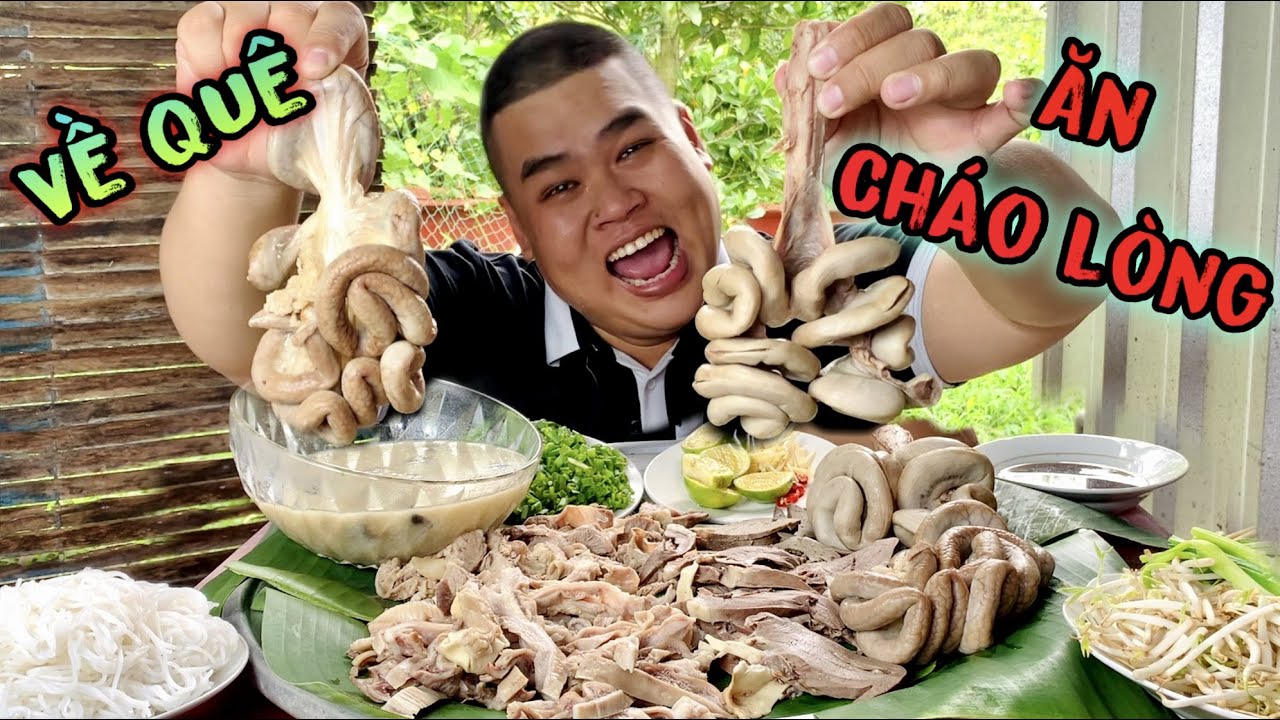 Về Quê Gặp Trời Mưa Bão Mập Ăn Tô Cháo Lòng Nóng Hổi Kèm Nguyên Mâm Lòng Đầy Đủ Quá Phê