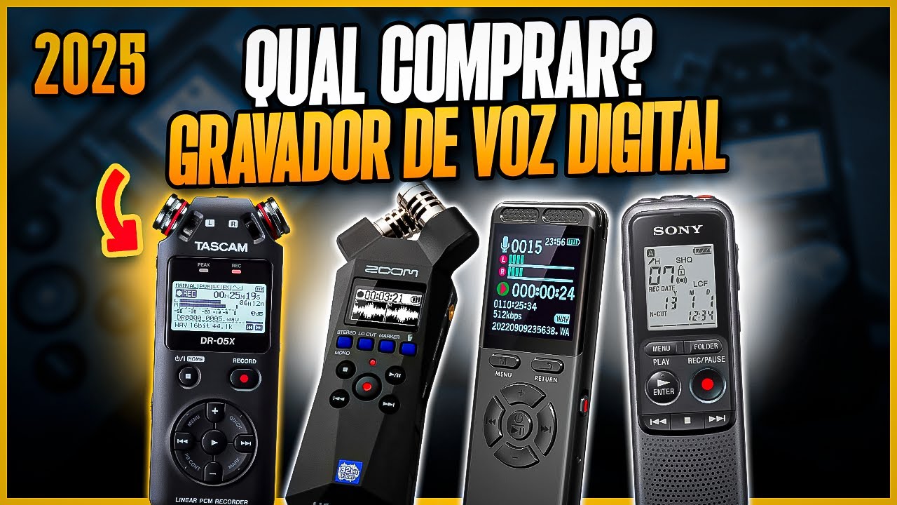 Qual GRAVADOR DE VOZ DIGITAL Comprar em 2025? 4 Modelos MAIS VENDIDOS - Melhores Gravadores de Voz