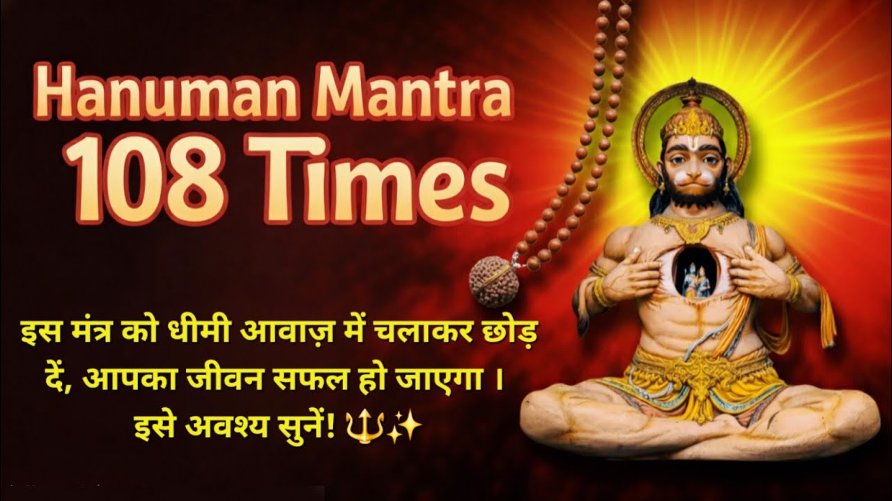 The Most Powerful Hanuman Mantra | (Recited 108 Times)