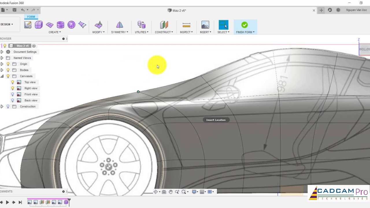 Autodesk Fusion 360 Tutorial  #7 | Concept Design with Freeform