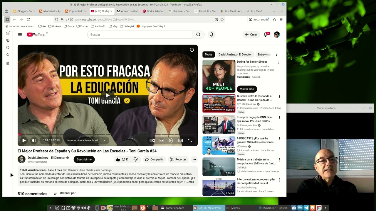 Jitsi Meet eta Toni García irakaslea. Ariketa.