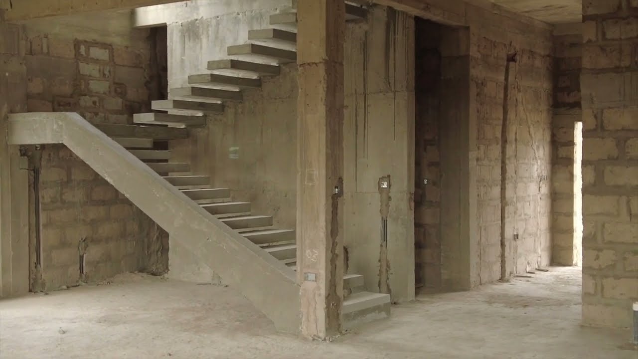 [ Building In Ghana | First-Ever Real Floating Staircase | Pergola & Rooftop Terrace ]