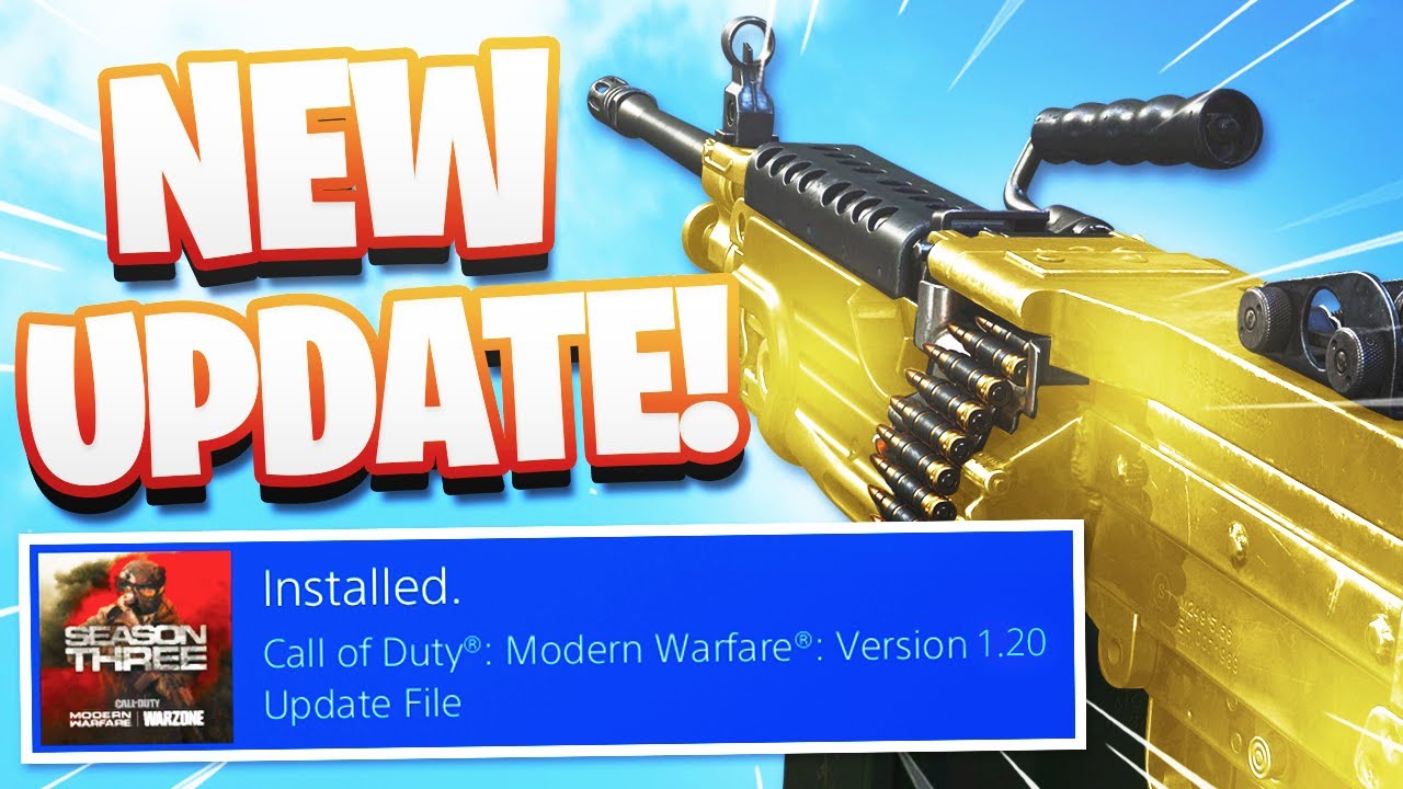 NEW MODERN WARFARE PATCH NOTES! (1.20 UPDATE) - ATTACHMENT GLITCH, NEW DLC WEAPON + WARZONE UPDATES!