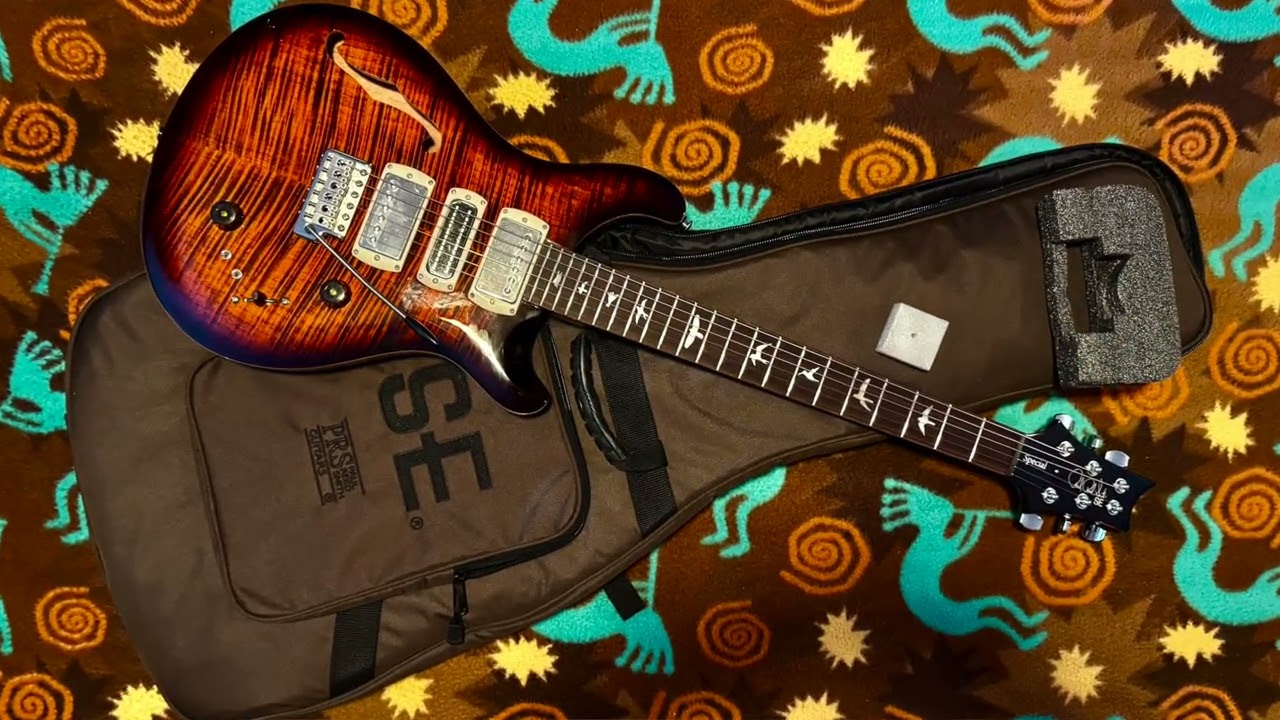 Распаковка и «первый взгляд» на мой PRS SE Special Semi Hollow в цвете Orange Tiger Smokeburst......