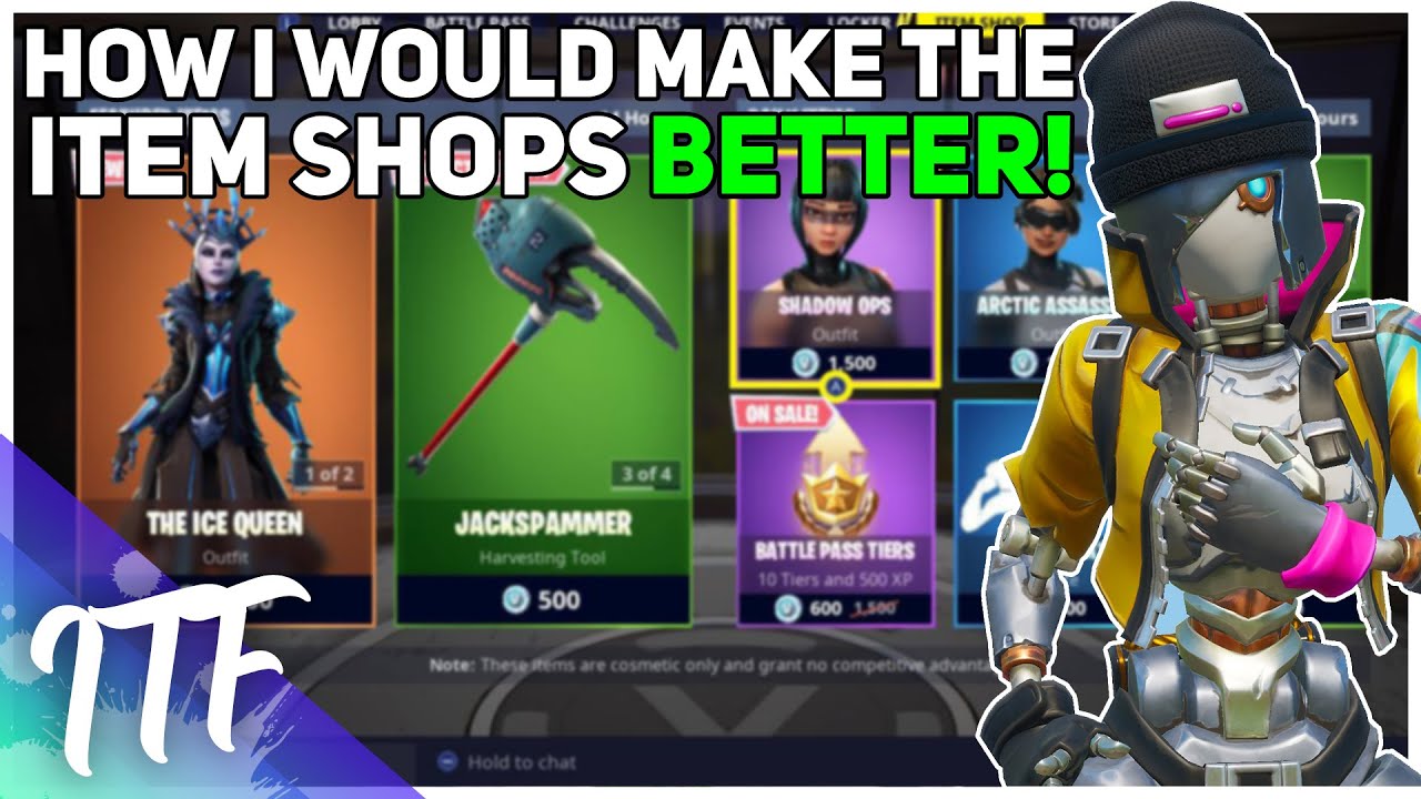 How I Would Make The Item Shops BETTER! (Fortnite Battle Royale)