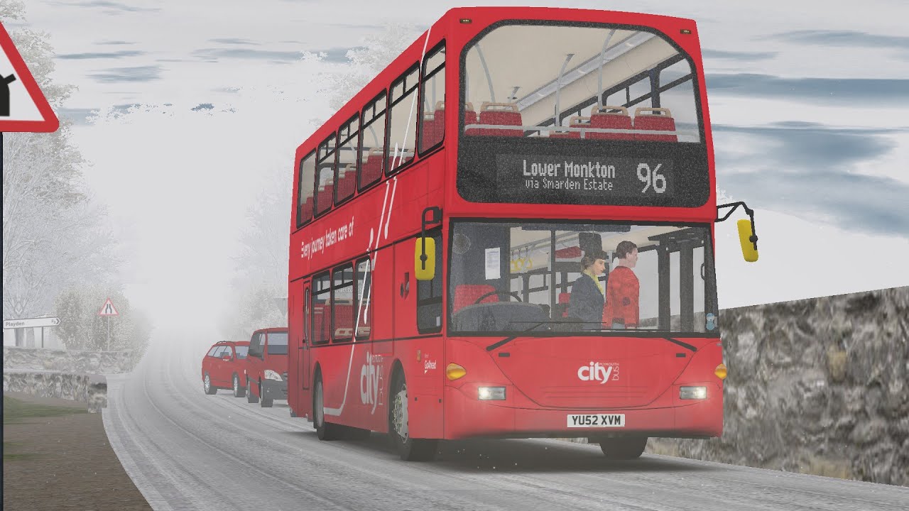 trouble on a snowy 96! | lancsbus omnidekka | Smarden | OMSI 2