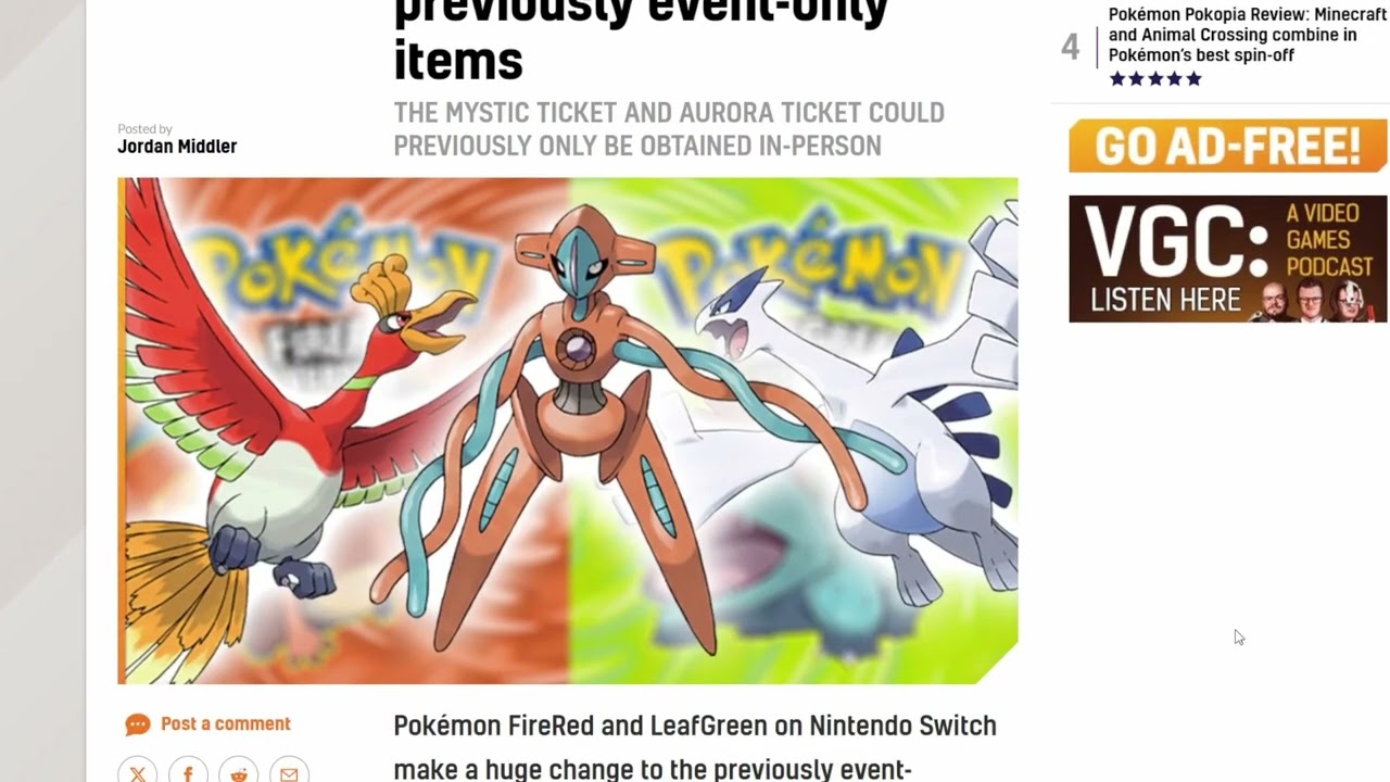 Повторные выпуски игр Pokémon должны это сделать.