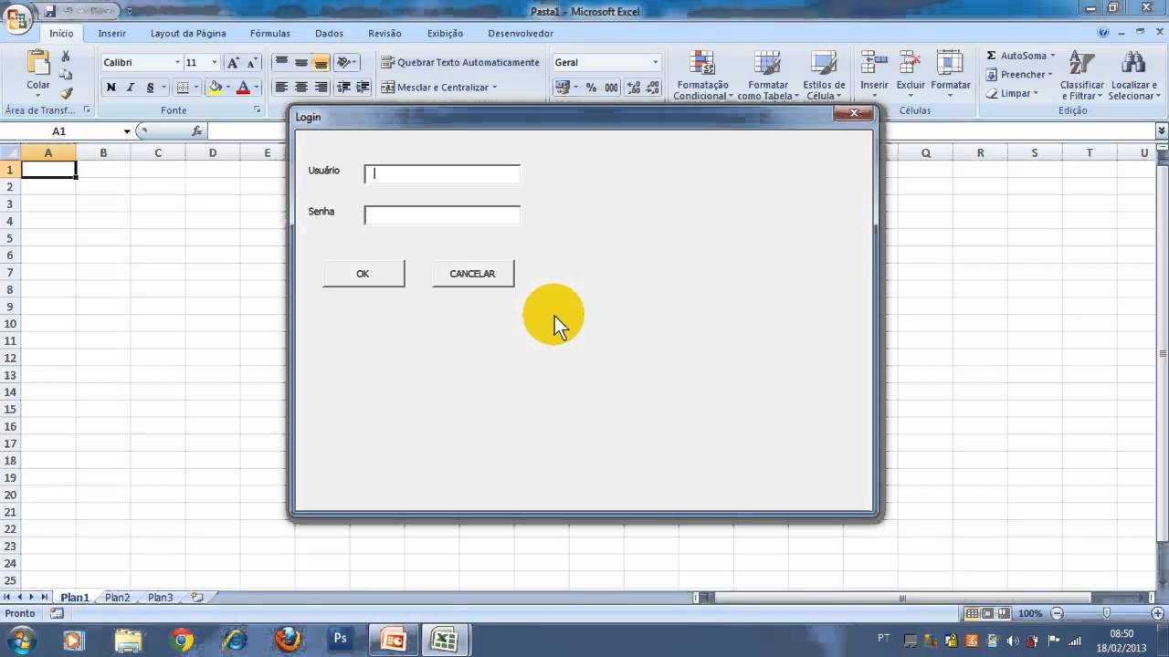 Excel Avançado - Criar um cadastro de clientes - aula 1