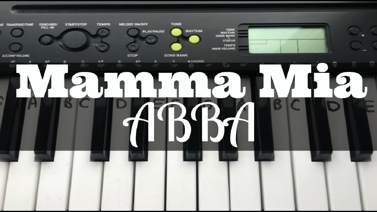 Mamma Mia - ABBA | Easy Keyboard Tutorial With Notes
