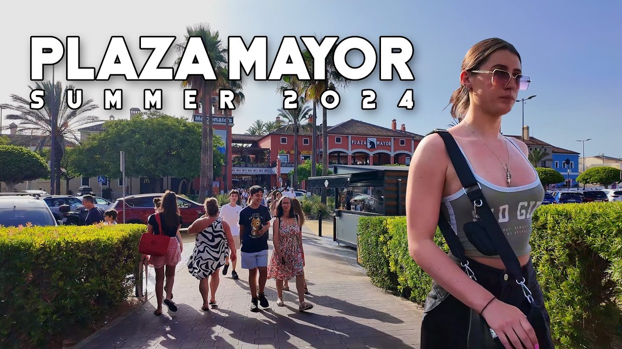 Plaza Mayor Malaga & Designer Outlet Fun Shopping Summer 2024 July Update Costa del Sol | Spain [4K]