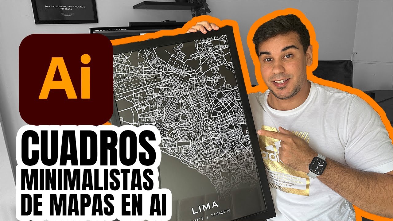 DISEÑA cuadros MINIMALISTAS de mapas en Adobe Illustrator 🖼️ 🖥️ ‼️