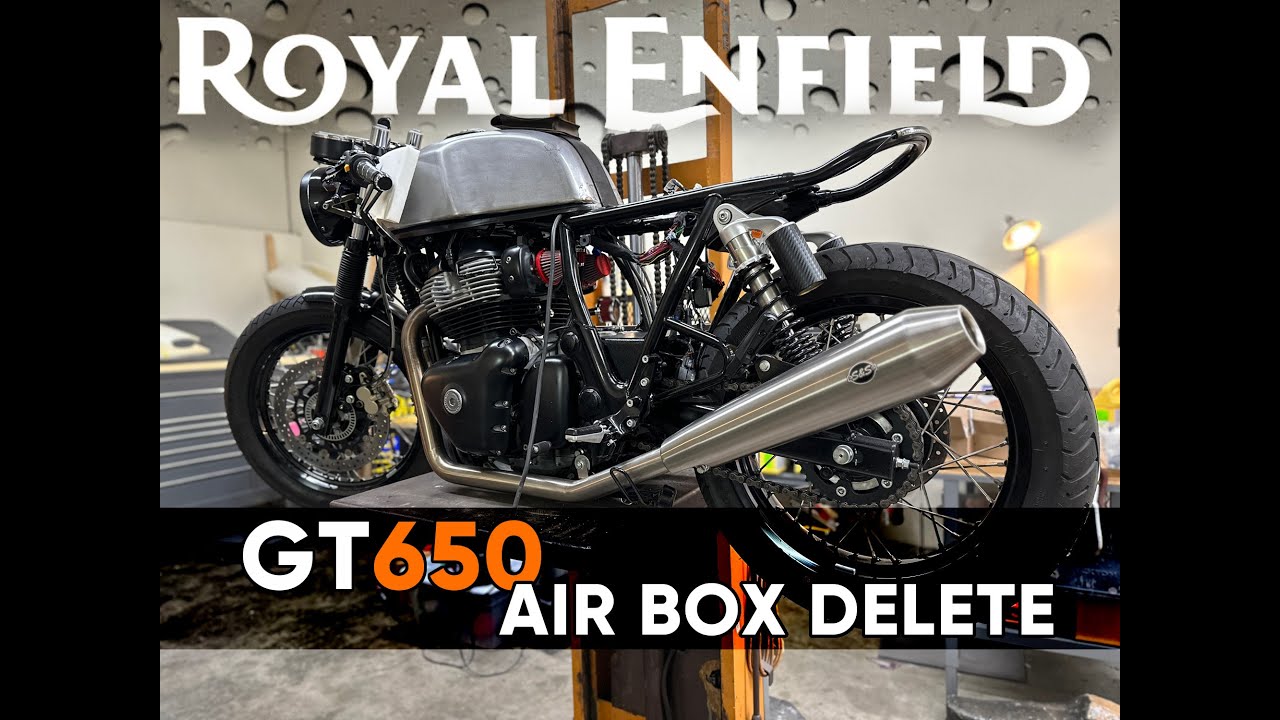 Royal Enfield GT650 cafe racer - air box removal - Chappell Customs