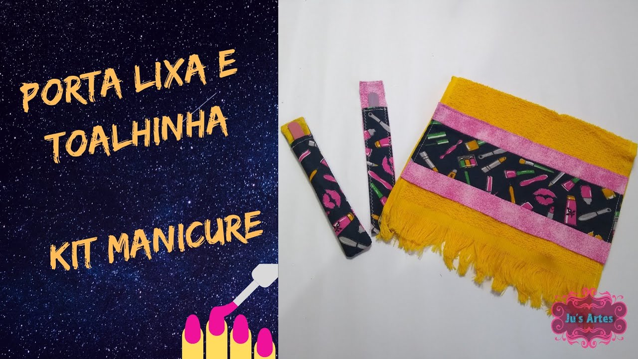 Porta Lixa e Toalhinha - Kit Manicure