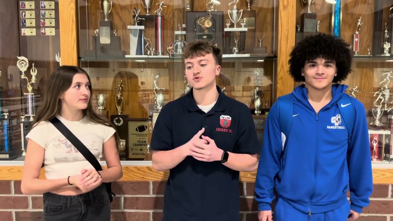Post game interviews with Grand Valley's Riley Rowland and Anthony Eason after wins over Windham