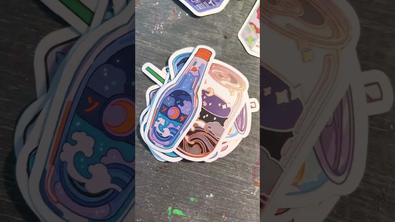 cute stickers from amazon 🌼🍄✨🧋
