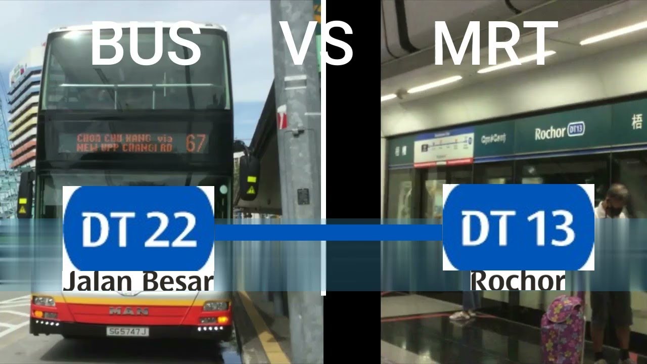 [Bus vs MRT] Which is Faster? DT22 Jalan Besar → DT13 Rochor