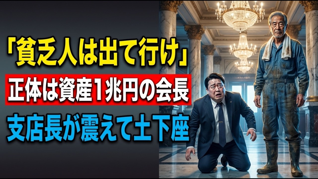 「おい貧乏人！ このカタログでも眺めて夢でも見てろ」大手銀行員にカタログを投げつけられた老人。数分後、総額1億円越えの外車が続々と現れ「1兆円ライバル銀行へ移行手続きしたまえ」#泣ける話 #感動