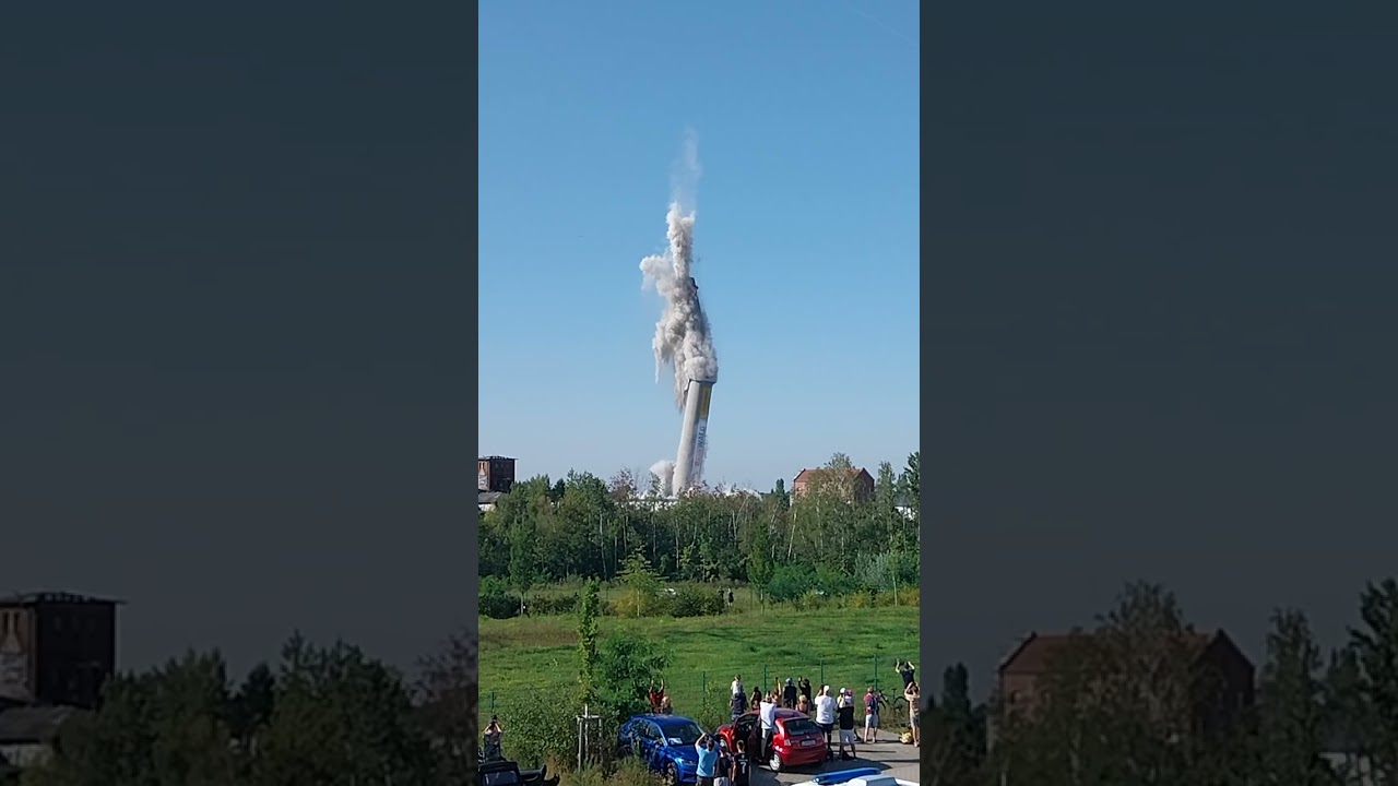 Schornsteinsprengung Leipzig 10.09.2023