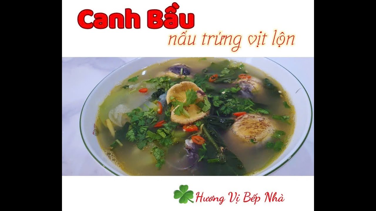 Một món canh bổ dưỡng mà ít người biết - Cách nấu món Canh Bầu Trứng Vịt Lộn thơm ngon