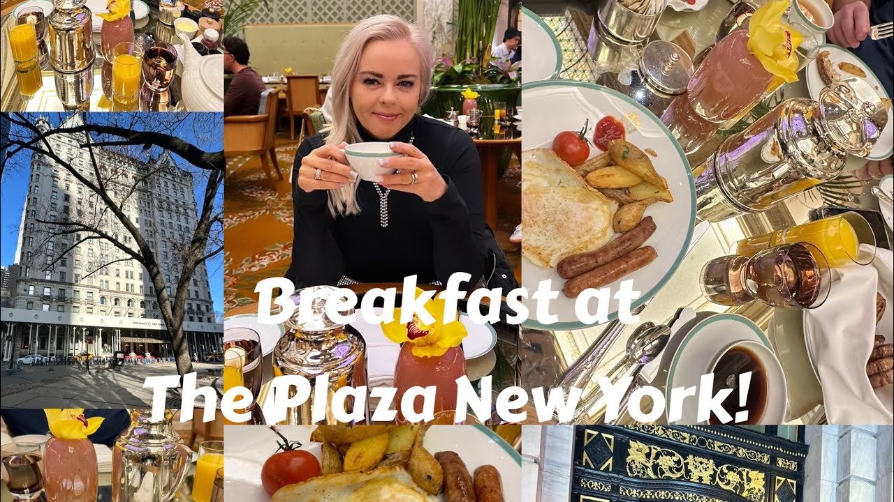 I had Breakfast at The Plaza Hotel NYC & lobby walk #vlog