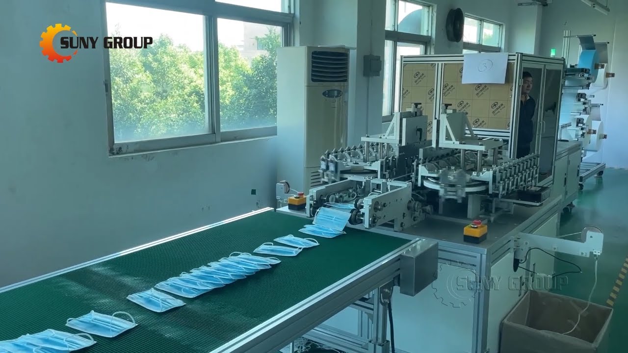 300pcs/minute 3ply Masks Machine Butterfly Shape Earloop Welding Machine