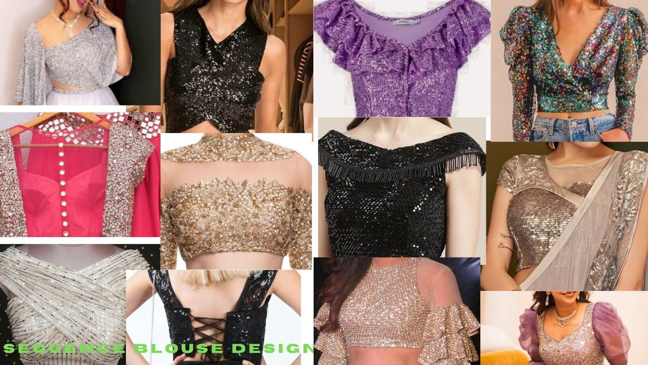 Beautiful Sequence Blouse Designs | Latest Party wear Sequence Saree Blouse Designs| #fashionstyle