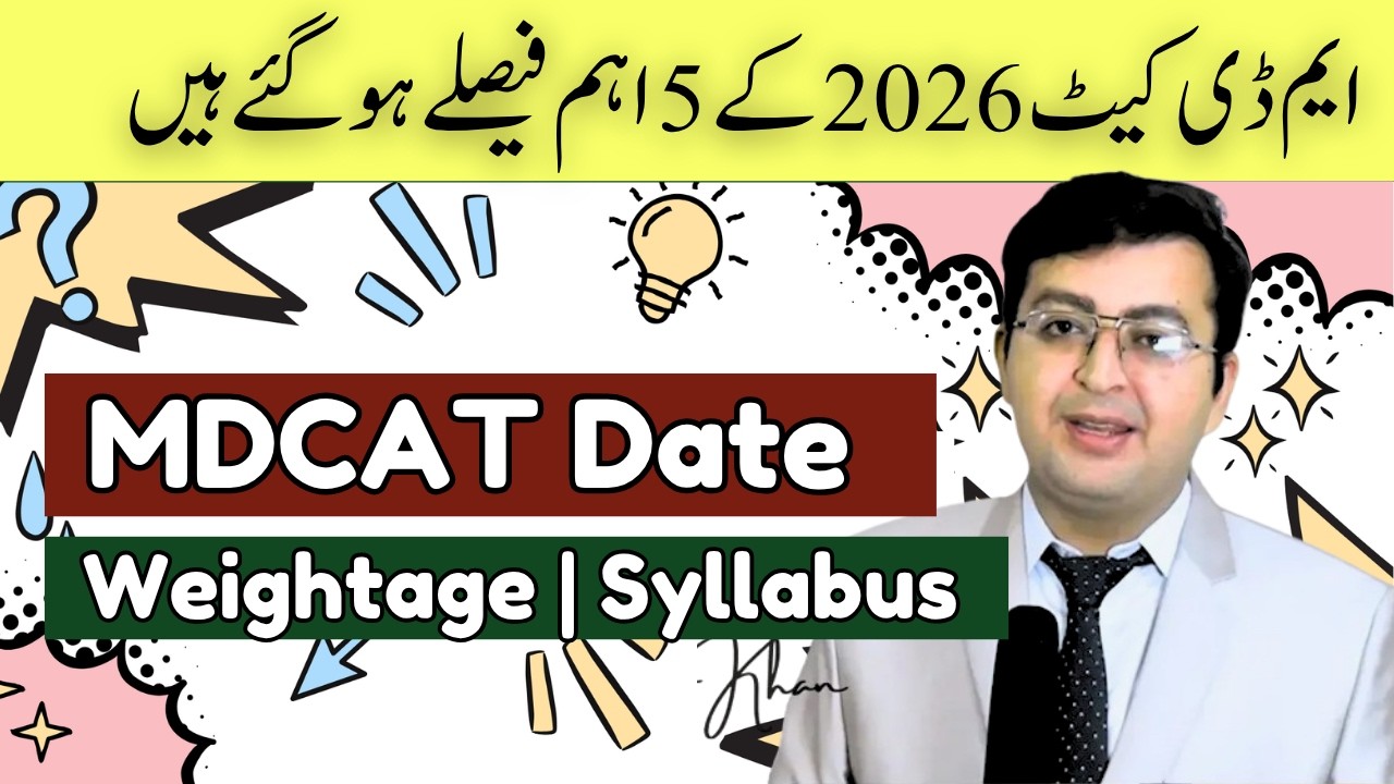 MDCAT 2026 Date Syllabus Weightage Finalized - Breaking News