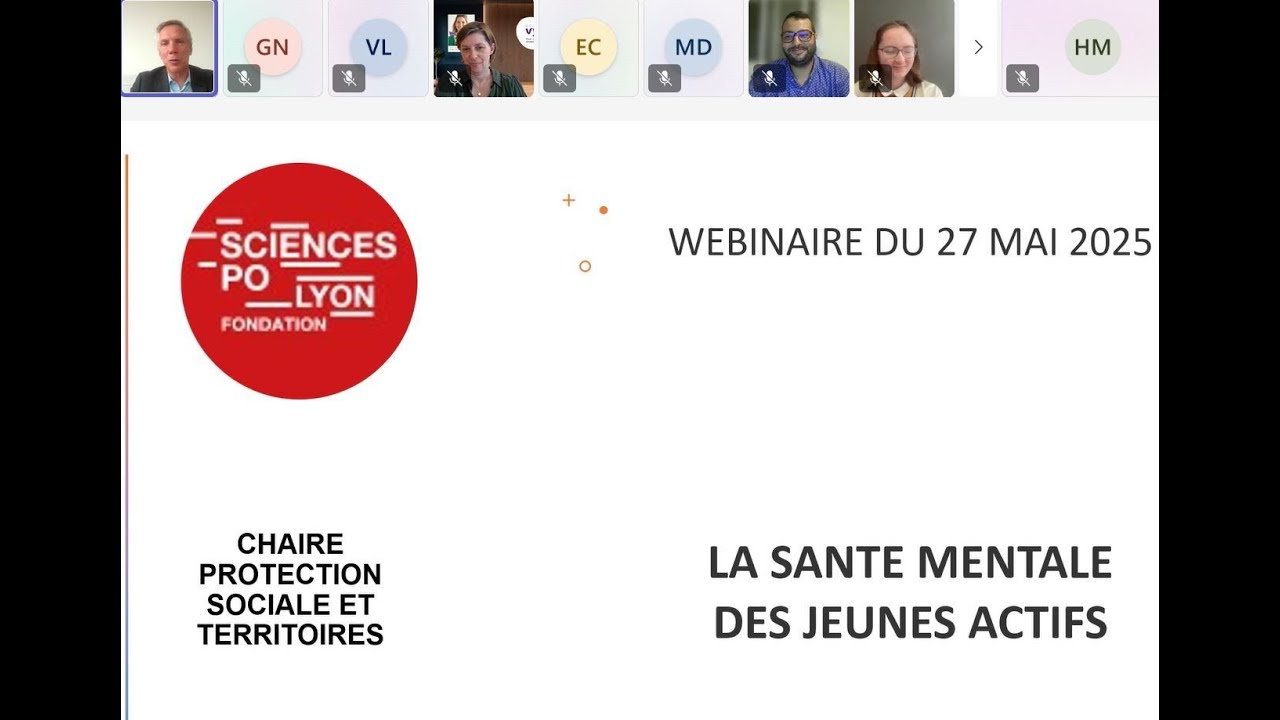 Webinaire Santé mentale des jeunes actifs - Chaire Protection sociale et territoires