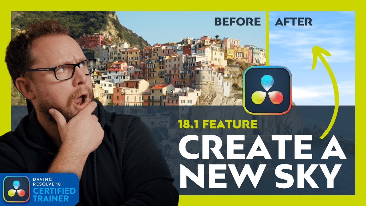 AWESOME New Sky Replacement Tool in Davinci Resolve 18