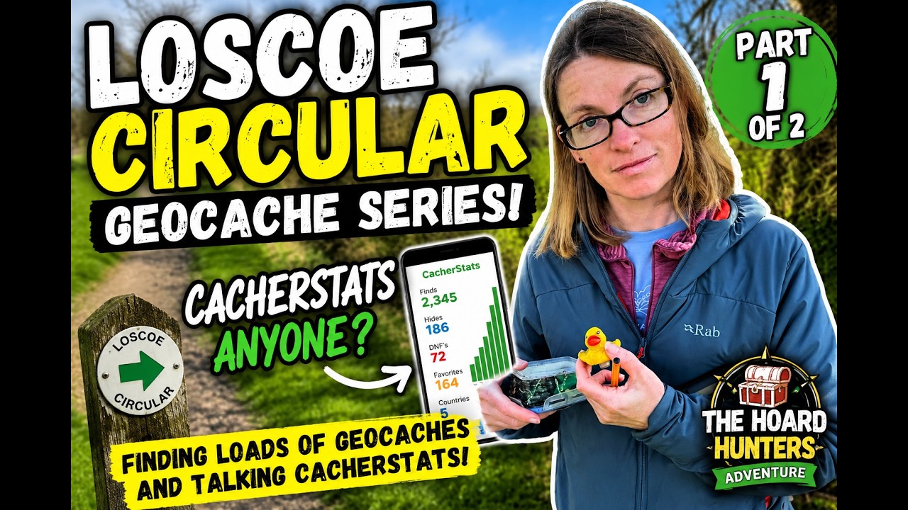 LOSCOE CIRCULAR GEOCACHE SERIES! | CacherStats Anyone? | Geocaching Adventure Part 1