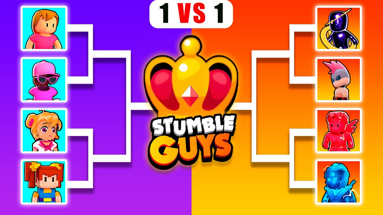 Ms. STUMBLES VS SPECIAL 0.46 skins in Stumble Guys 🥇 Tournament 1 vs 1 Battle