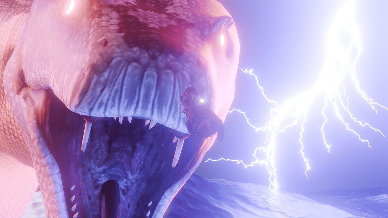Thor vs huge Jörmungandr | Final Battle at Ragnarök | Blender 3D Animation