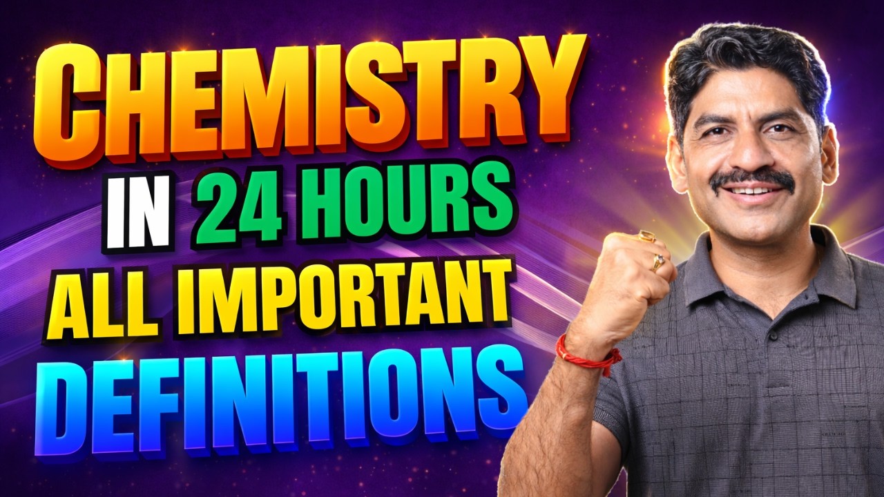 All Important Definitions In Chemistry | HSC Board 2026 | Sahyadri Tutorials | Mahesh Sir
