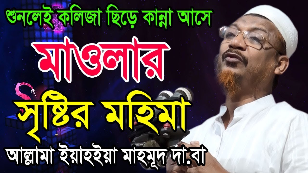 মাওলার সৃষ্টির মহিমা- শুনলেই কলিজা ছিঁড়ে কান্না আসে। আল্লামা ইয়াহিয়া মাহমুদ Allama Yeahia Mahmud