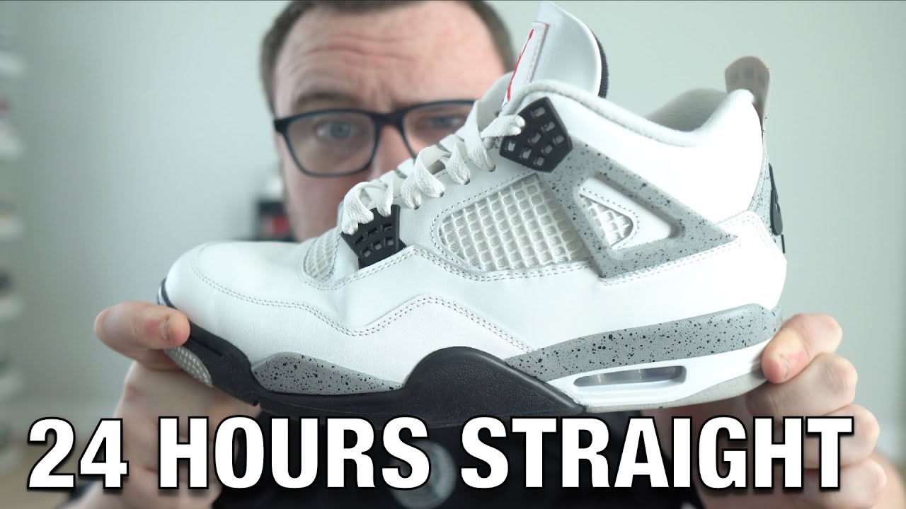 I Wore the Jordan 4 White Cement For 24 Hours Straight! This is What Happened