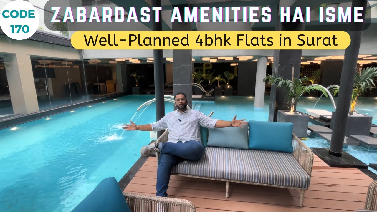 4bhk Luxury Apartments in Vesu Surat! Flats for sale 2025.