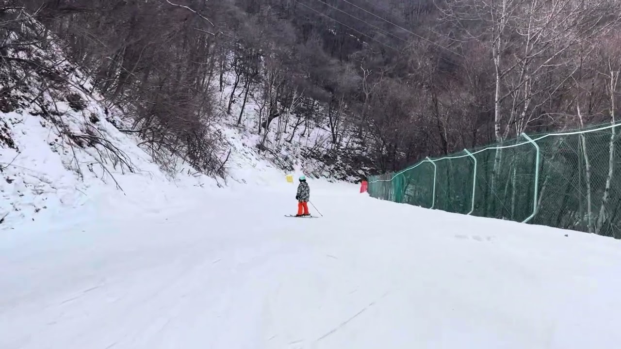 안개속으로 유유히 사라진 우리아들 멋지다.👍 용평레인보우 26.03.01