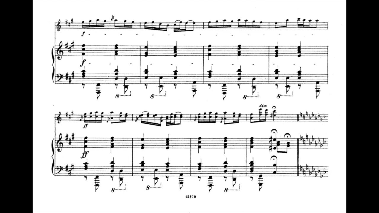 Dvorak - Humoresque No. 7 (piano accompaniment)