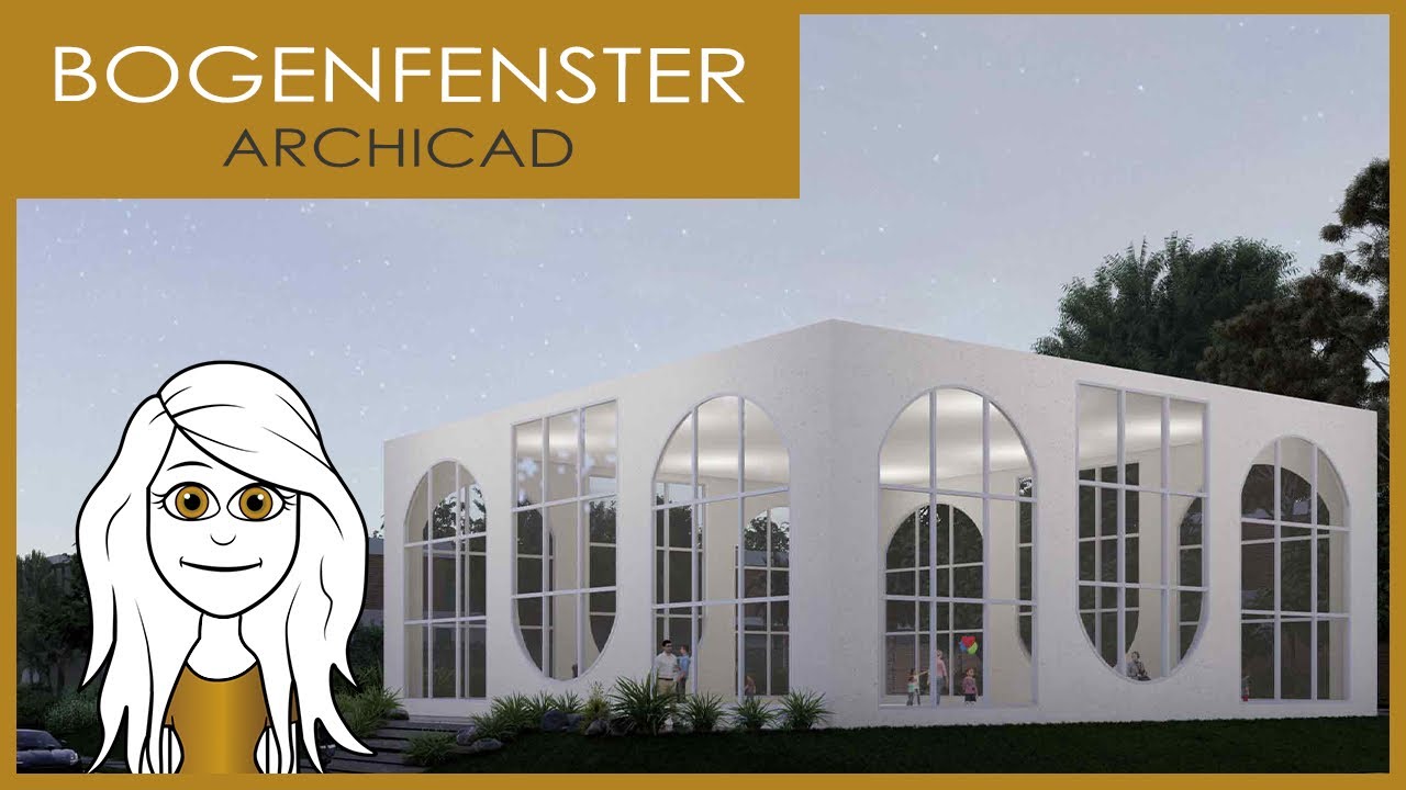 15 Minuten Design Tutorial Ausstellungshalle | Bogenfenster | Fassadengestaltung [ArchiCAD Tutorial]