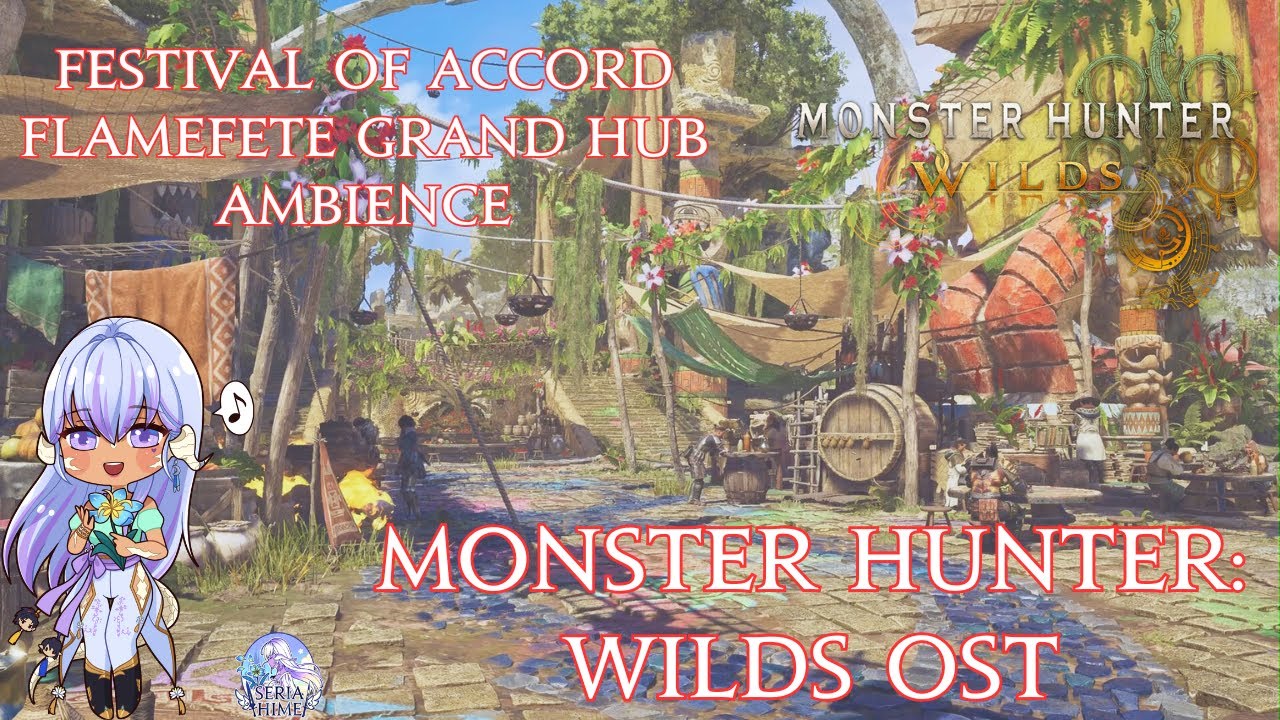 Monster Hunter: Wilds - Flamefete Grand Hub Ambience 1 Hour OST Loop