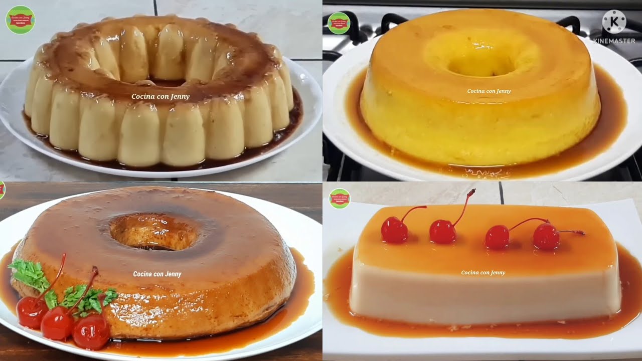 4 recetas de flan sin horno fáciles y deliciosas /Cocina con Jenny 