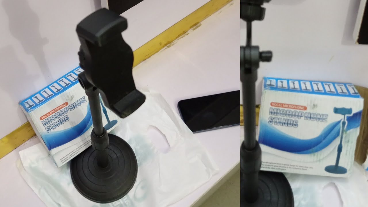My Unbox & Honest Review On this Vocal Microphone Stand/Phone Stand | Affordable & Strong Hold