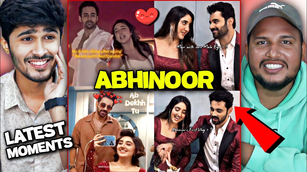 #abhinoor Ashnoor Kaur & Abhishek Bajaj Latest Moments + Cute Edits Reaction | V2funhitz