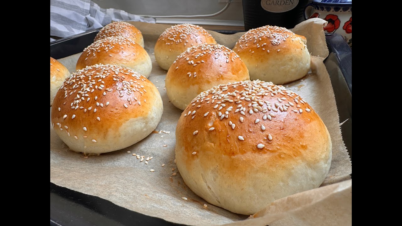 Bułki do hamburgerów -prosty przepis do zrobienia w domu, #bułkidoburgerów #domowepieczywo
