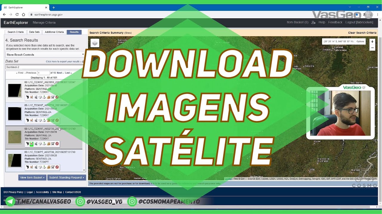 Baixar Imagens de Satélite no Earth Explorer | Tutorial