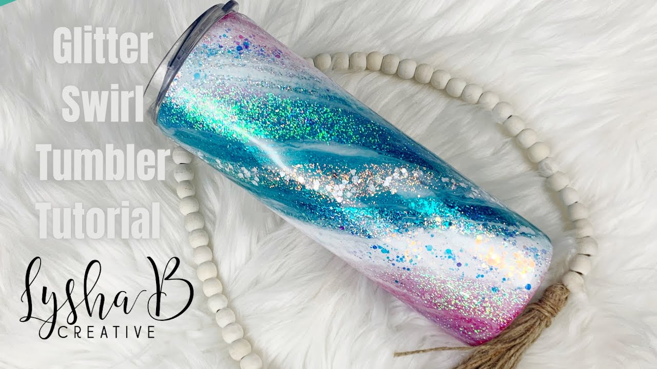 Recreating a glitter swirl tumbler, Epoxy glitter tumbler, Glitter Tutorial, Epoxy Method Glitter