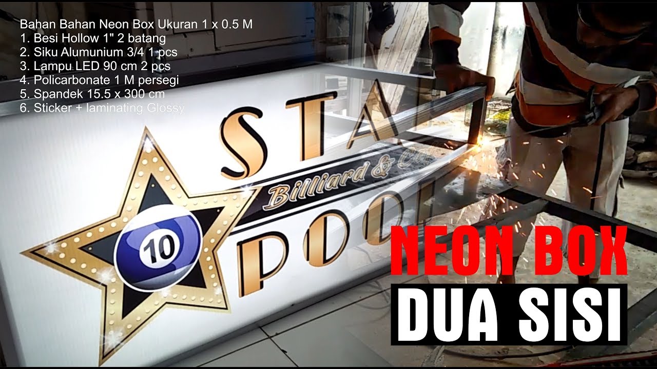 Cara Membuat Neon BOx 2 Sisi